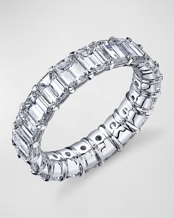 Large Eternity Band with Emerald Cut Diamonds, 11.25ct