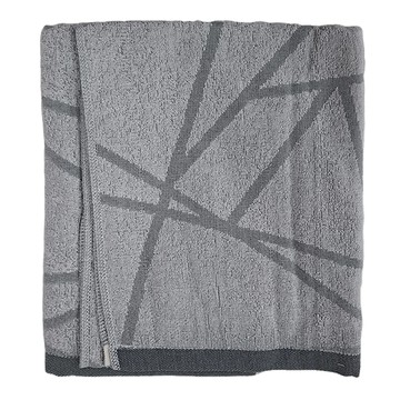 Crocodile 鱷魚 神秘格紋提花浴巾 63*137CM 100%棉 台灣製  灰色  1條