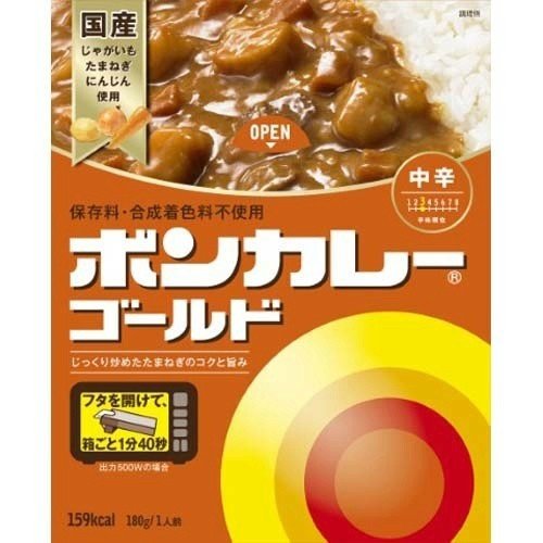 大塚食品 ボンカレーゴールド 中辛 180g 1個