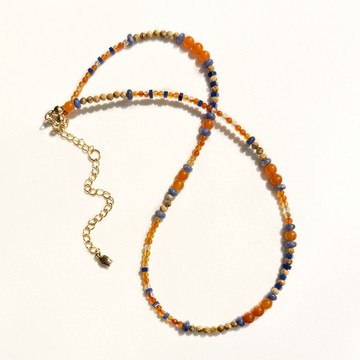 紅瑪瑙・圖畫石・藍紋石・紅東陵｜項鍊｜快速出貨｜波西米亞｜活力自信、勇氣、穩定｜穿搭、疊戴｜台北現貨｜《涵秘Hami》