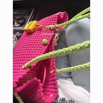 手作🍋扁片藤巴黎島編織包同款包雙瓣藤雙股藤條手工DIY編織材料包手工藝新手毛線編織材料包 鉤針打發時間美勞材料