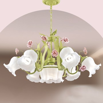 陶瓷玫瑰造型吊燈 F37-21-92631