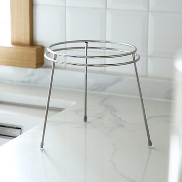 日本霜山 304不鏽鋼圓形可拆式垃圾袋架