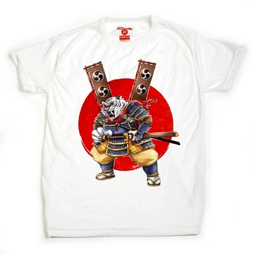 短袖T卹，第一章，武士虎，男女，棉混紡，柔軟舒適。