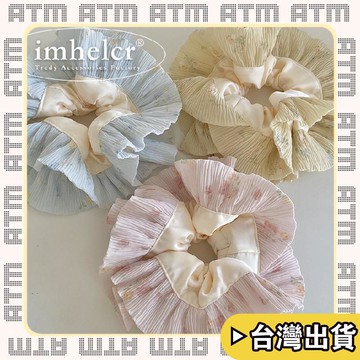 🔥臺灣出貨🔥可開發票✅輕飾時光超大號~甜美小碎花大腸髮圈森系文藝仙女馬尾頭繩丸子頭髮飾新款