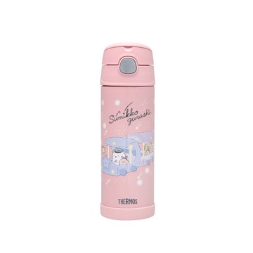 【THERMOS膳魔師】不銹鋼真空兩用保冷瓶_F4021CKT系列_470ml_角落小夥伴星空漫步粉
