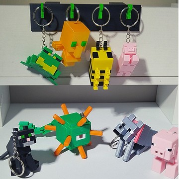 我的世界遊戲周邊玩具 3D打印mc關節可動動物模型擺件 包包鑰匙扣鏈 minecraft 麥塊 我的世界 麥塊周邊