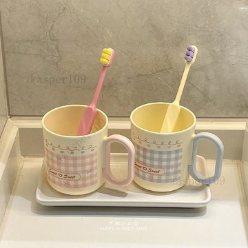 新款♥新少女心洗漱漱口杯高顏值家用宿舍刷牙學生宿舍便攜情侶牙刷杯子