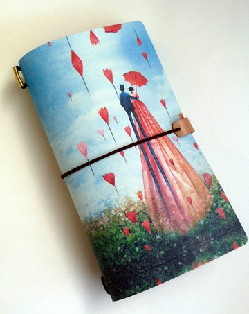 植鞣牛革 手帳封面-Midori Traveler's Notebook 旅人筆記本 適用