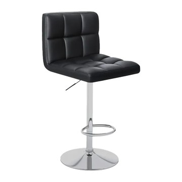 E-home Lattice 拉緹絲方格吧檯椅 黑色 TFC087A  1件