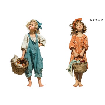 【4 月新品 2】08-122-0002 人物貼紙 鄉村女孩