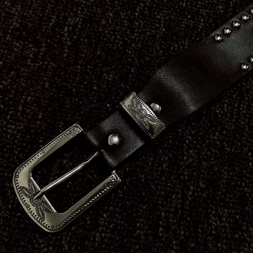 ☆LimeLight☆ 民族風 鉚釘 歐美 皮革材質 個性必備 皮帶女 Y2K 皮帶男生 腰帶 皮帶 BEL-058