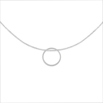 鏤空細圈圈鋼項鍊 - 鋼