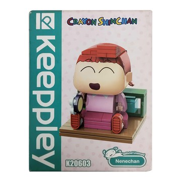 Qman 啟蒙積木 蠟筆小新公仔 妮妮 多色  1個