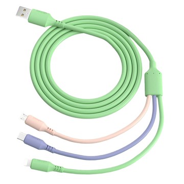 【蝦皮直營】三合一充電線 1米 USB A To Type C/L/ Micro 支援 安卓/蘋果 充電線 現貨