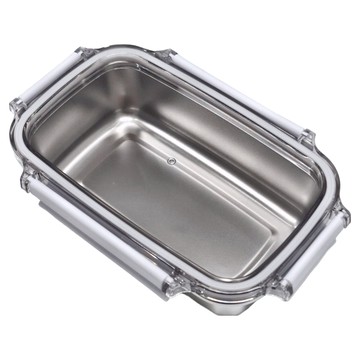 SHIMOYAMA 304不鏽鋼密封保鮮盒 20.5 x 13.5 x 5.8cm  600ml  1個