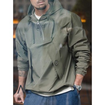 馬登工裝復古惡劣天氣風衣甲板服連帽衛衣夾克防護外套罩衫男春