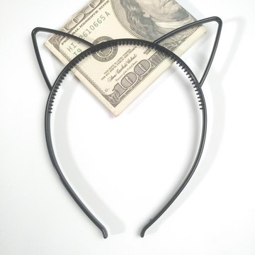 新款可愛貓耳朵發箍洗臉頭箍塑料防水發卡公主頭飾高彈不會。