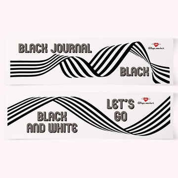 10 枚入 3D 條紋緞帶透明貼紙 (兩款設計)