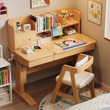 Happylife 實木閱讀架升降書桌 E款120公分 Y12159