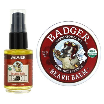 Badger, 鬍鬚修剪套裝，弗手柑和香草，2 件套