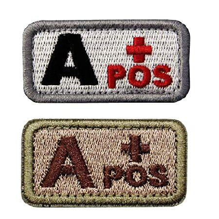 Pack Tactical Blood Type A  Positive Hook Loop Patch,Embroidered Morale Military Navy Army Badge for Outdoors Velcro Patches 2x1 inch