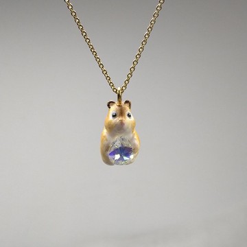 全手作 啡倉鼠 頸鍊 頸鏈  地鼠