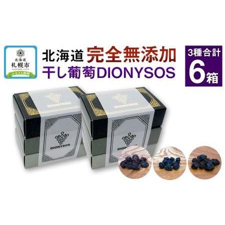 ふるさと納税 北海道完全無添加干し葡萄　DIONYSOS3種セット×2セット 北海道札幌市