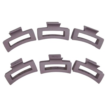 鯊魚夾 Set 6個 磨砂  淺紫色