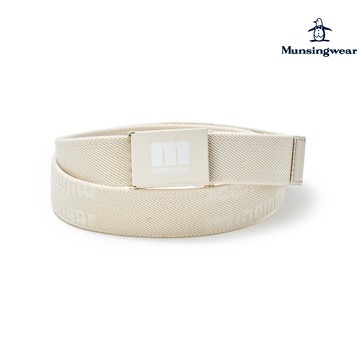【MUNSINGWEAR 企鵝】男款白色徳製磁吸釦(FIDLOCK)高爾夫皮帶 MGSE0H00