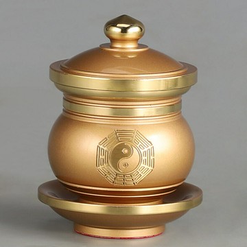 臺灣純銅供水杯太極八卦供杯凈水杯家用圣水杯道家神像三清水杯