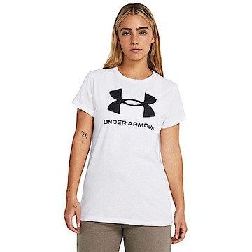 【UNDER ARMOUR】UA 女 SPORTSTYLE LOGO 短袖T-Shirt_1356305-111