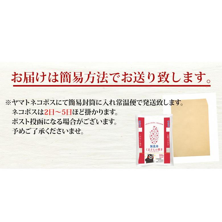 くまさんの輝き 無洗米 送料無料 計900g（300g×3袋） お試し 令和5年産 熊本県産 お米 白米 玄米 コシヒカリ ヒノヒカリ 森のくまさん