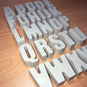 【有泥相伴】水泥清水模 英文字與數字符號