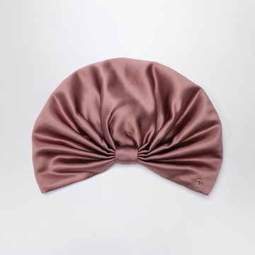 Antique pink silk foulard turban