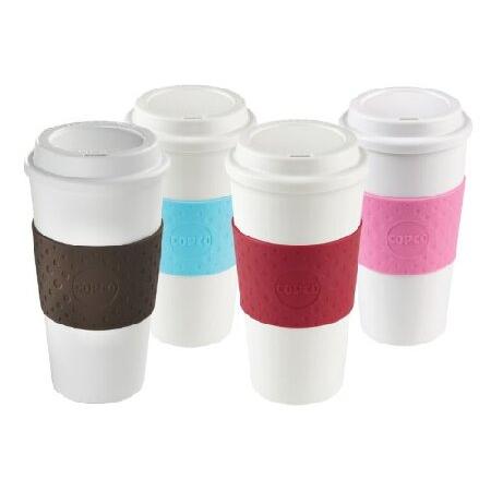 Copco Acadia Reusable To Go Mug, 16-ounce Capacity (Pink, Azure, Brown, Red) by Copco