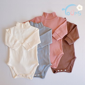 【YOUrs優兒思】親柔棉-立領長袖包屁衣 台灣製童裝 寶寶爬服 新生兒衣服 嬰兒衣服 女寶包屁衣 男寶包屁衣