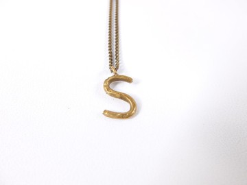 英文字母 黃銅項鍊