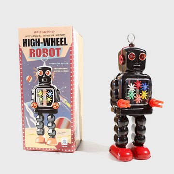 【BLECHFABRIK】齒輪機器人公仔 (黑) (25cm)