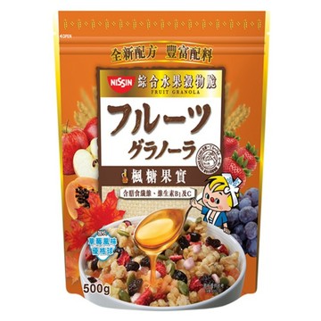 NISSIN 日清 綜合水果穀物脆 楓糖果實  500g  1包
