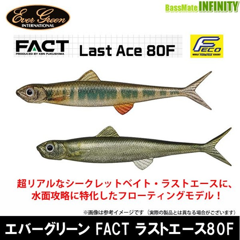 ○【Feco】エバーグリーン EVERGREEN FACT ファクト ラストエース80F 【メール便配送可】 【まとめ送料割】 通販  LINEポイント最大0.5%GET | LINEショッピング