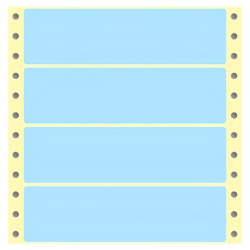 華麗牌 電腦列印標籤 單排 WL-5013B 藍色  36 x 130mm  600張  1盒