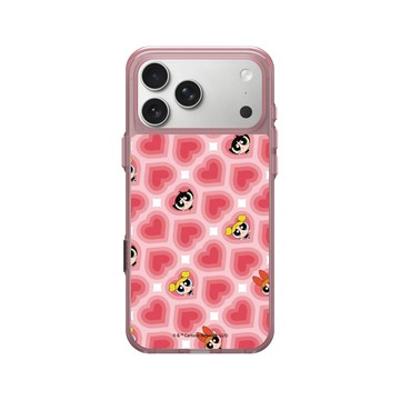 iPhone 17 Pro Max Clear (相機按鈕) 晶醺玫 - The Powerpuff Girls 飛天小女警 - 愛心圖案