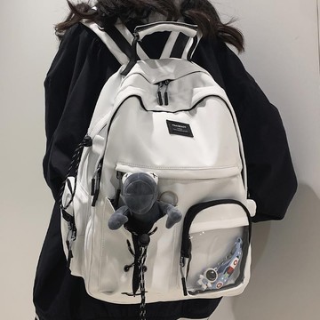 免運💯書包男初中生大容量 2024新潮流ins潮酷簡約女生高中生背包雙肩包 大學生高顔值雙肩包 ins日係國中大容量書包