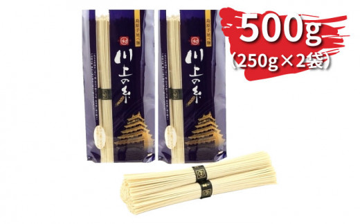 手延べ 自然薯 そば 500g（250g×2）   蕎麦 麺 長崎   南島原市   川上製麺 [SCM021]