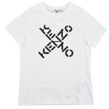 KENZO 2TS850 品牌燙印LOGO標誌棉質短T恤.白