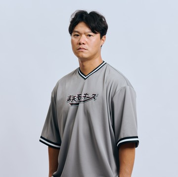 YOKOSO羅紋領樂天短T-灰