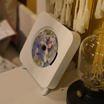 【復古帶屏】CD播放機 藍牙CD機 黑膠唱片機 壁掛式CD機 便攜CD機 復古播放器 藍牙5.0 木質箱體 臥室客廳裝飾 音樂愛好者禮物