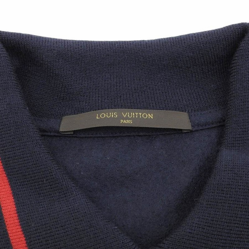 美品　LOUIS VUITTON Tシャツ 半袖　ポロシャツ ハーフジップ　紺 美品 LOUIS VUITTON Tシャツ 半袖 ポロシャツ ハーフジップ 紺