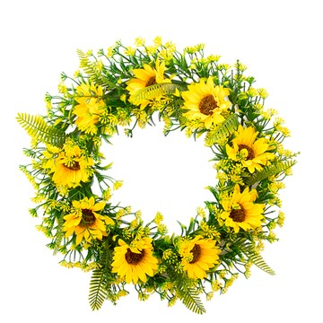 Gomjihome 大型3款向日葵人造花環  向日葵